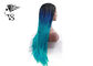 Tresses bleues de boîte d'avant d'Ombre Syntheticlace, longue perruque tressée africaine colorée de cheveux fournisseur